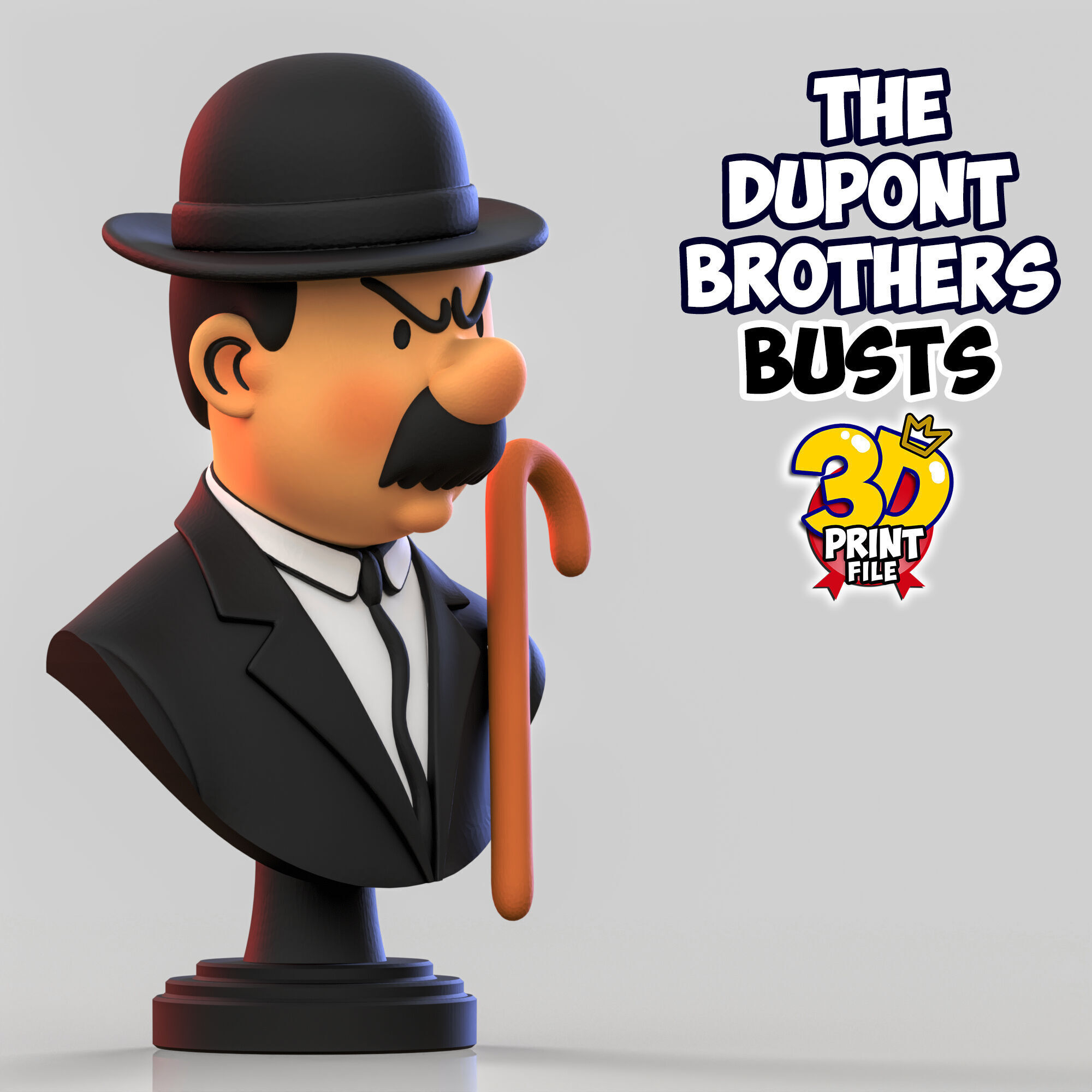 The Dupont Brothers Stylized 3D Busts 3D print model_15
