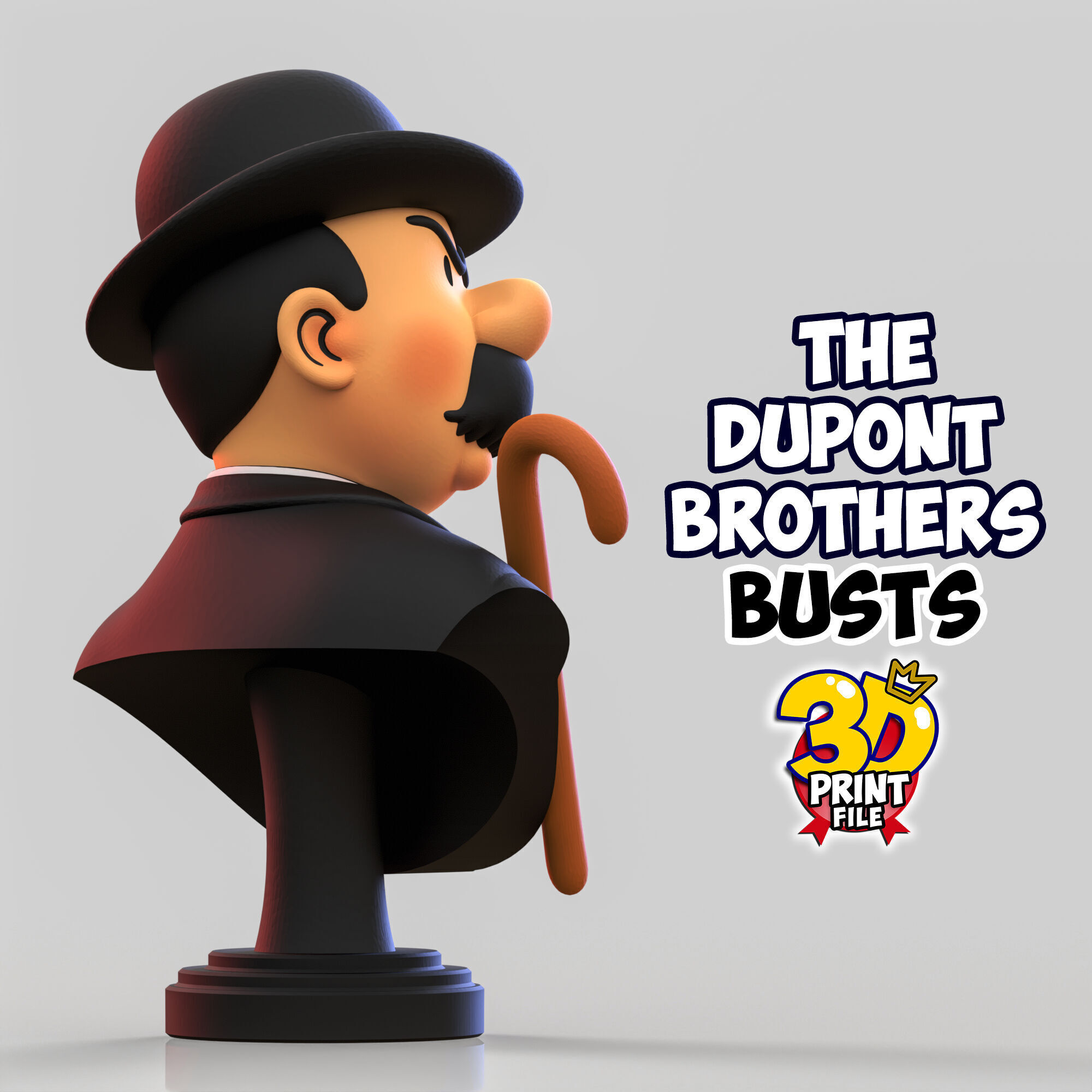 The Dupont Brothers Stylized 3D Busts 3D print model_19