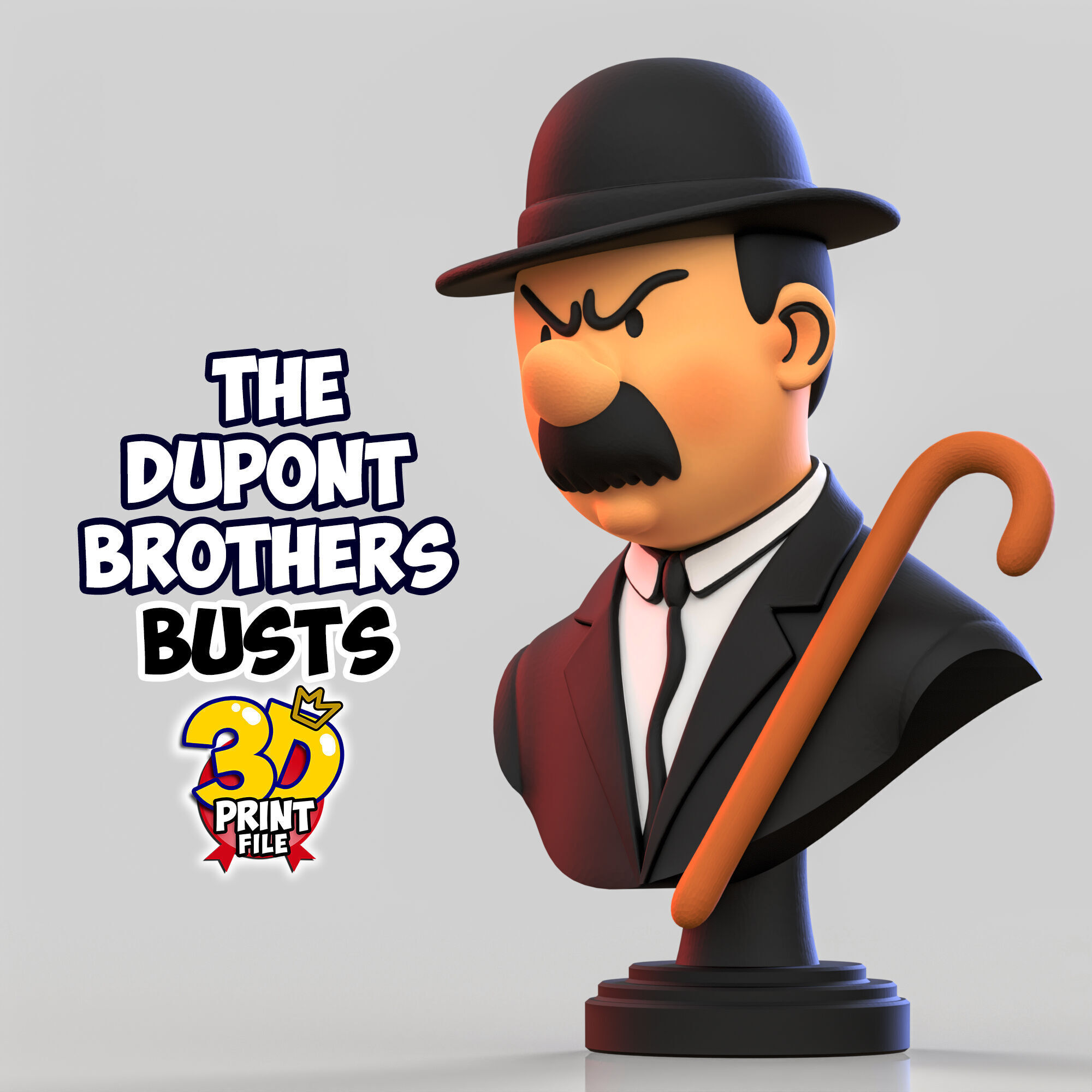 The Dupont Brothers Stylized 3D Busts 3D print model_12