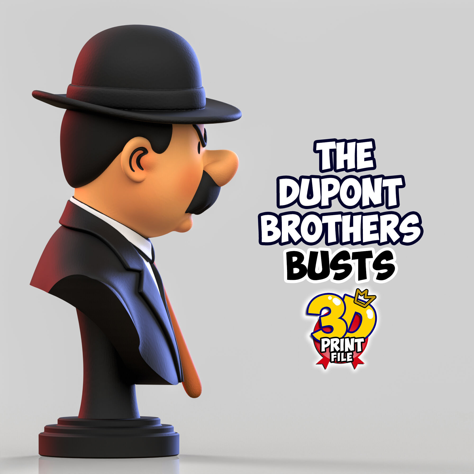 The Dupont Brothers Stylized 3D Busts 3D print model_16