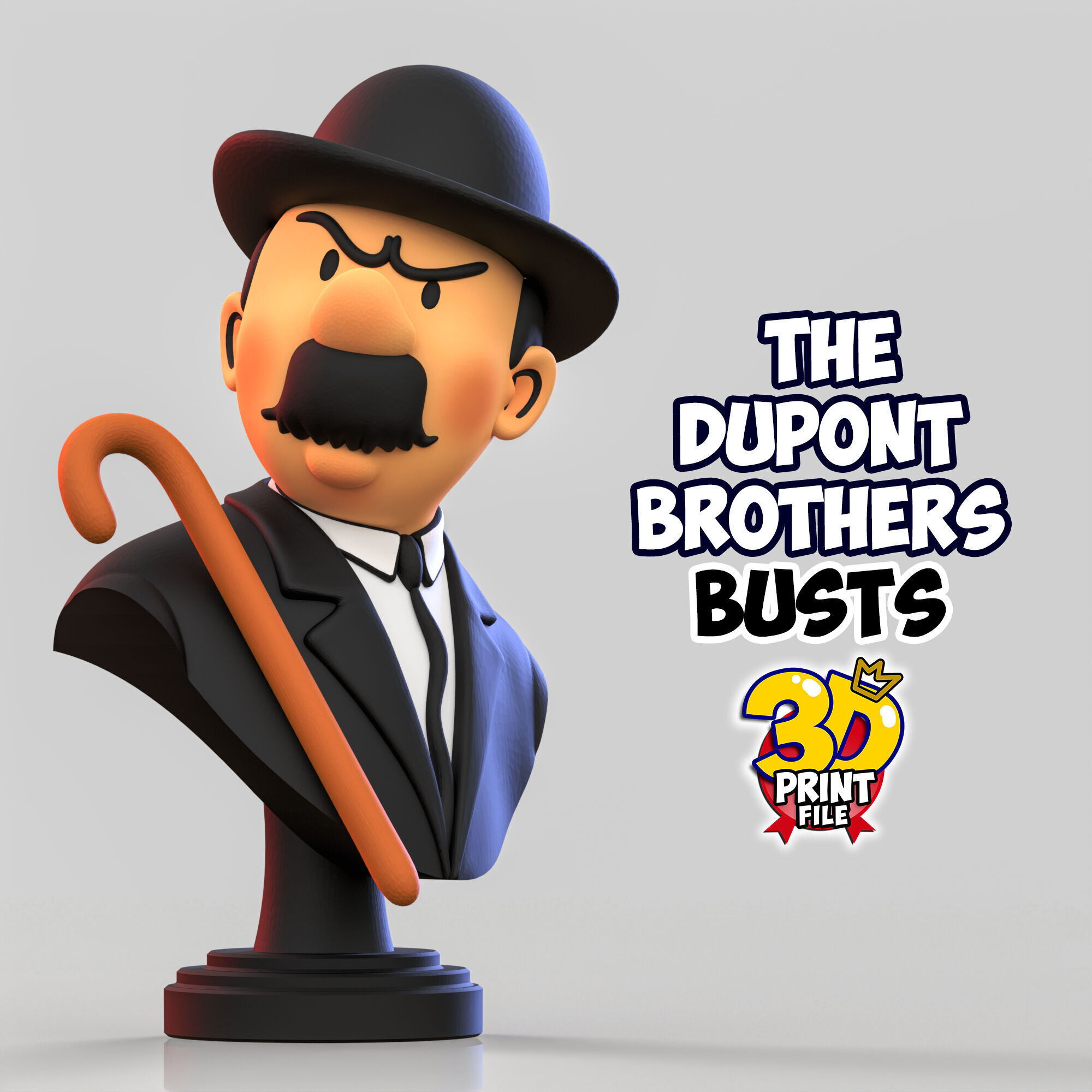 The Dupont Brothers Stylized 3D Busts 3D print model_11
