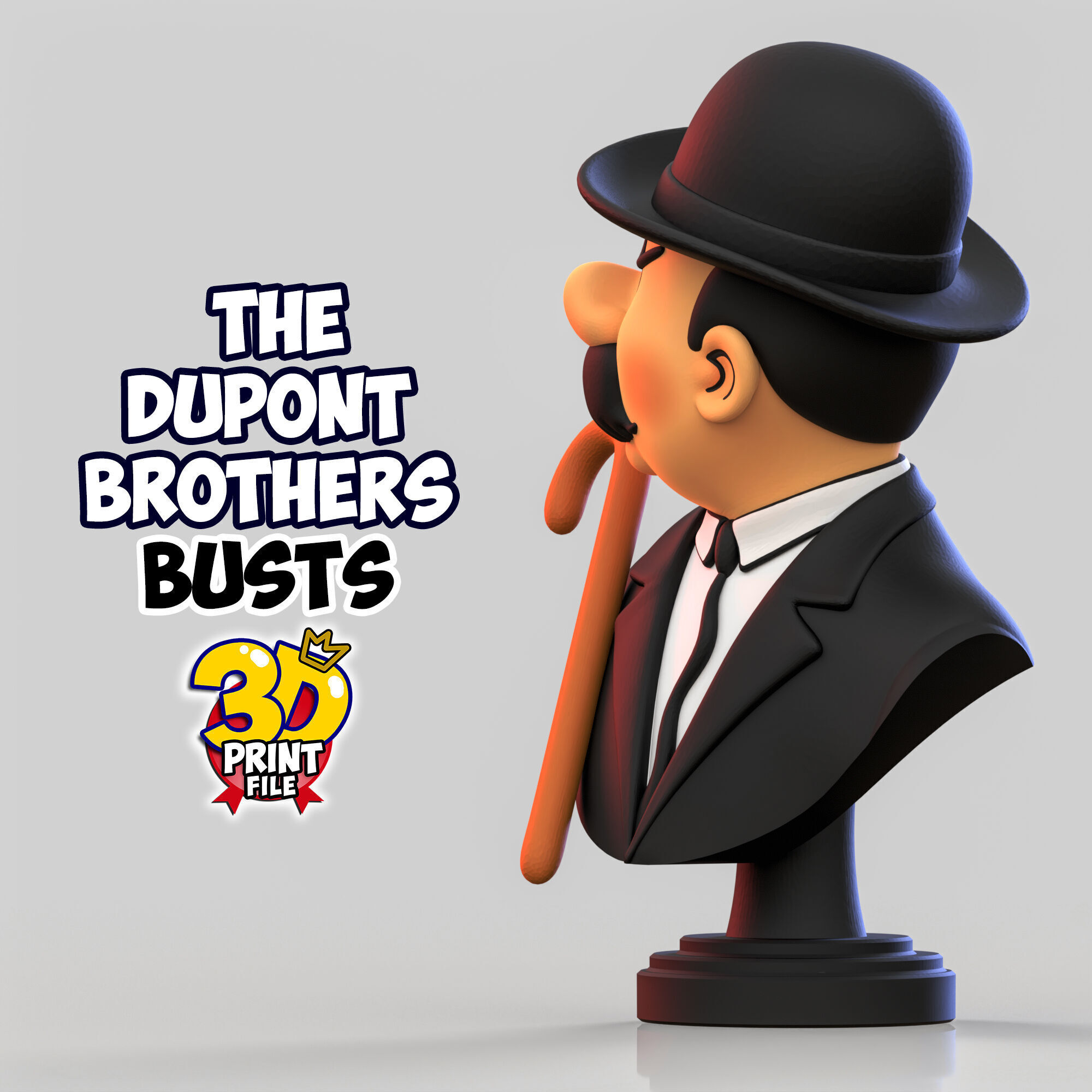 The Dupont Brothers Stylized 3D Busts 3D print model_14