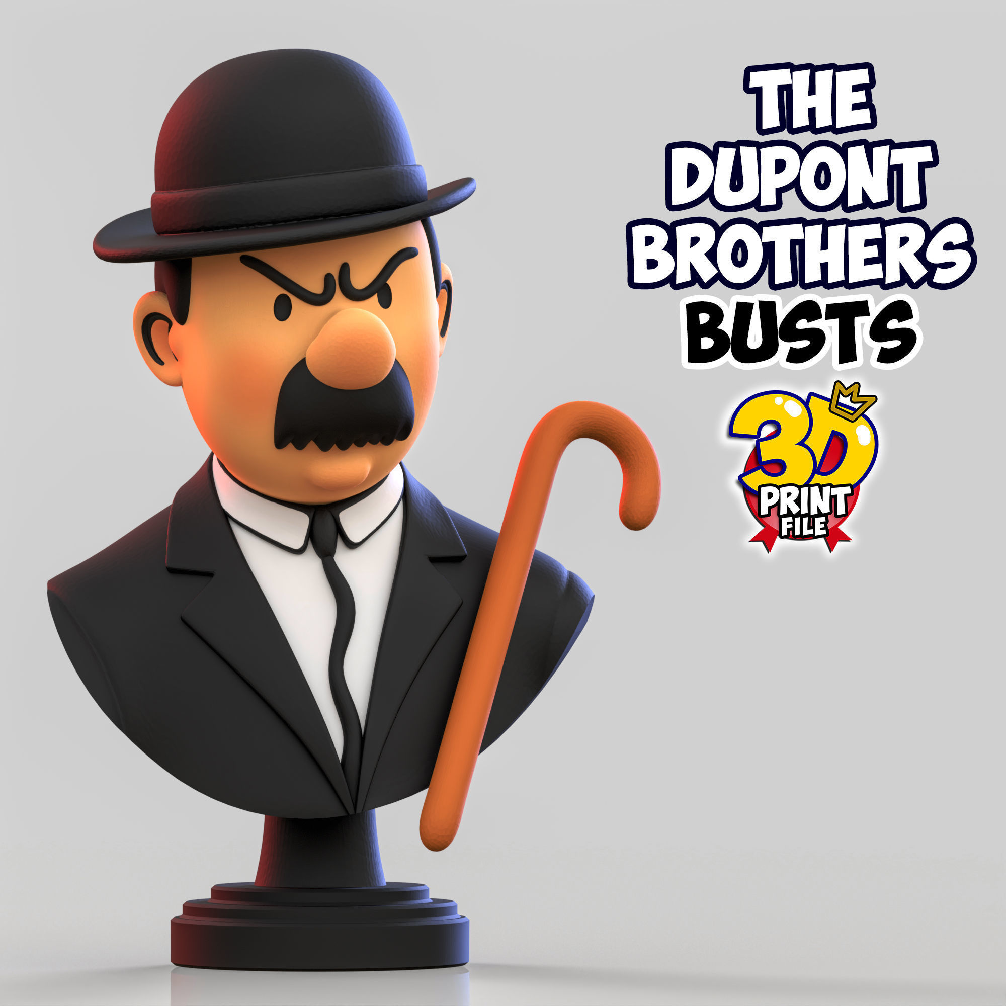 The Dupont Brothers Stylized 3D Busts 3D print model_9