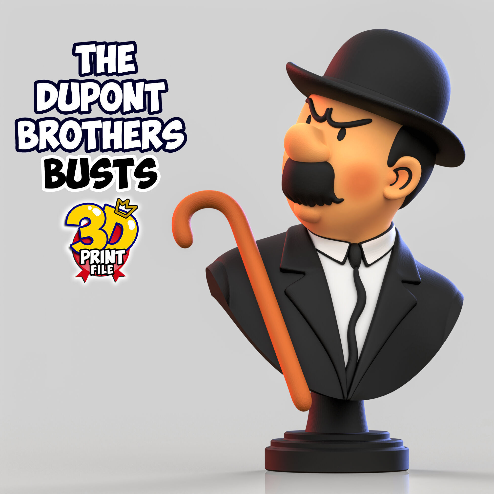 The Dupont Brothers Stylized 3D Busts 3D print model_7