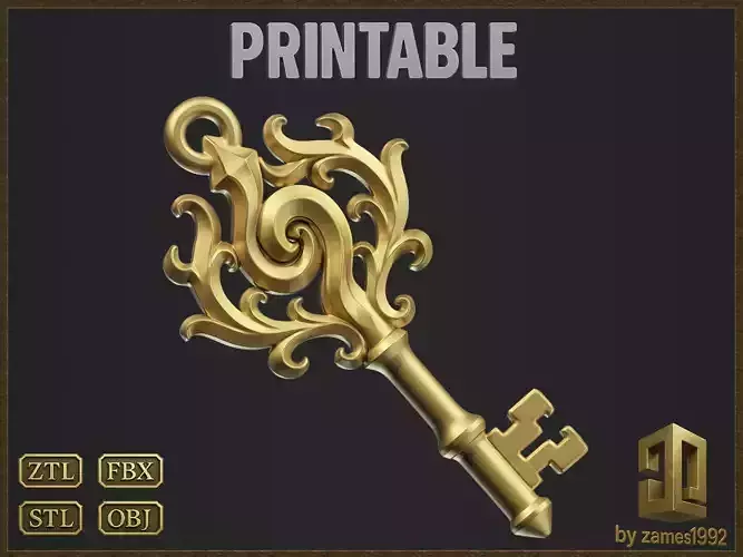 Decorative Key Charm