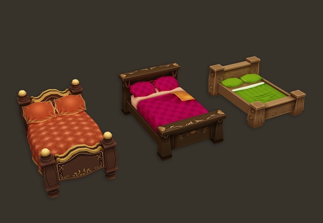 Cartoon House Interior Low-poly 3D model_15