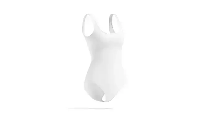 Women One-Piece White Swimsuit - female onepiece beachwear 3D model
