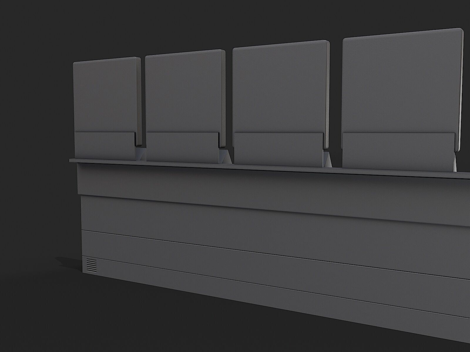 Control Desk 2 Low-poly 3D model_8