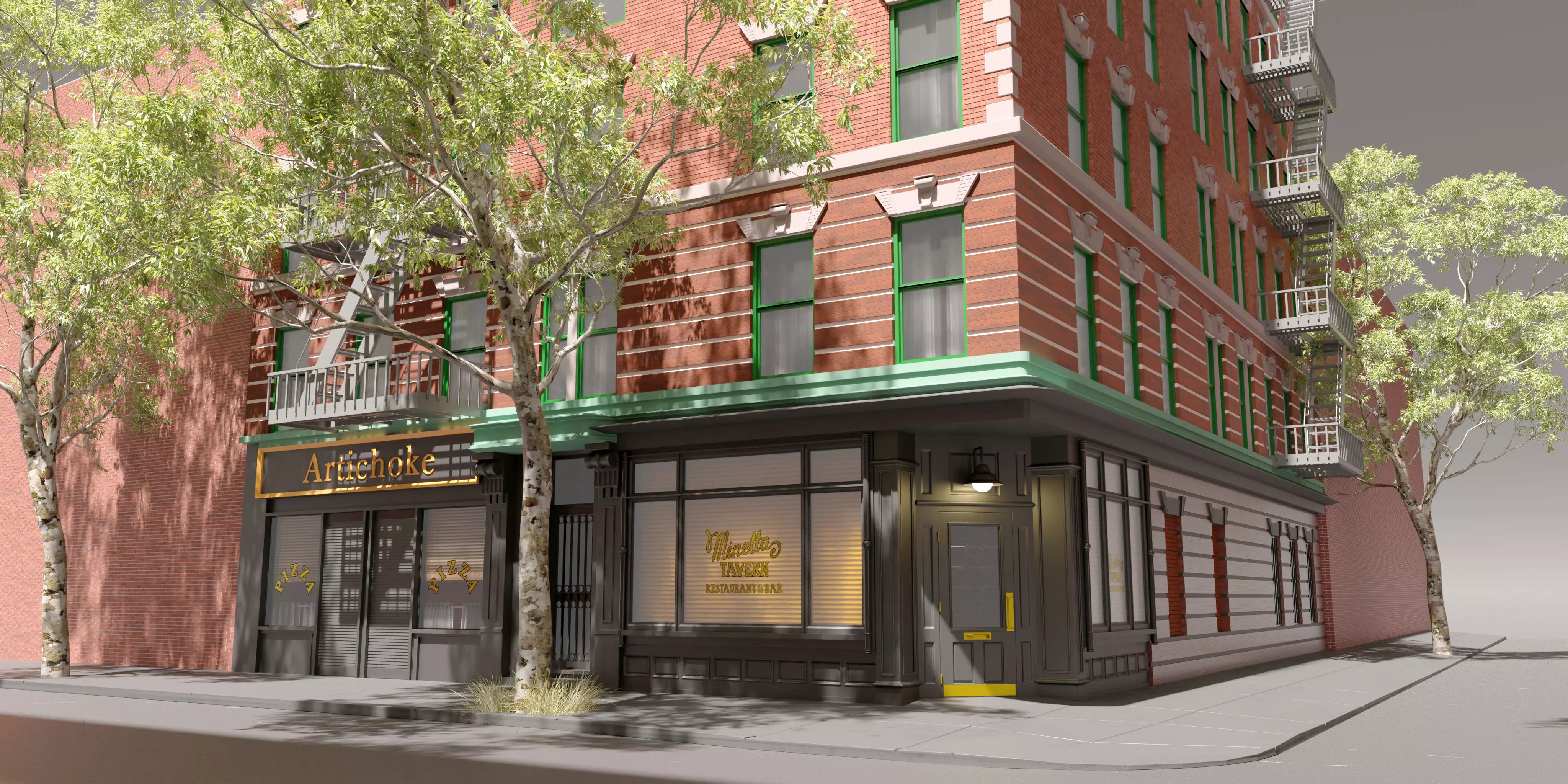 New York City Building 113 Macdougal St 3D model