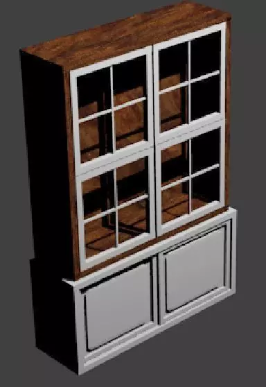 Simple Cupboard Low-poly 3D model