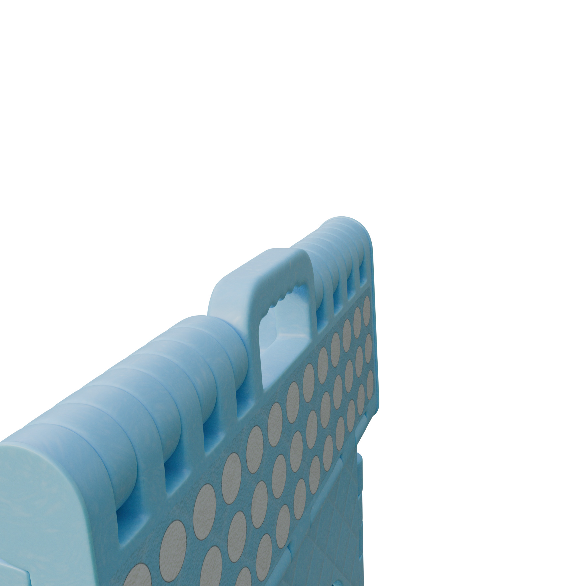 Plastic Folding Step Stool - Blue 3D model_17