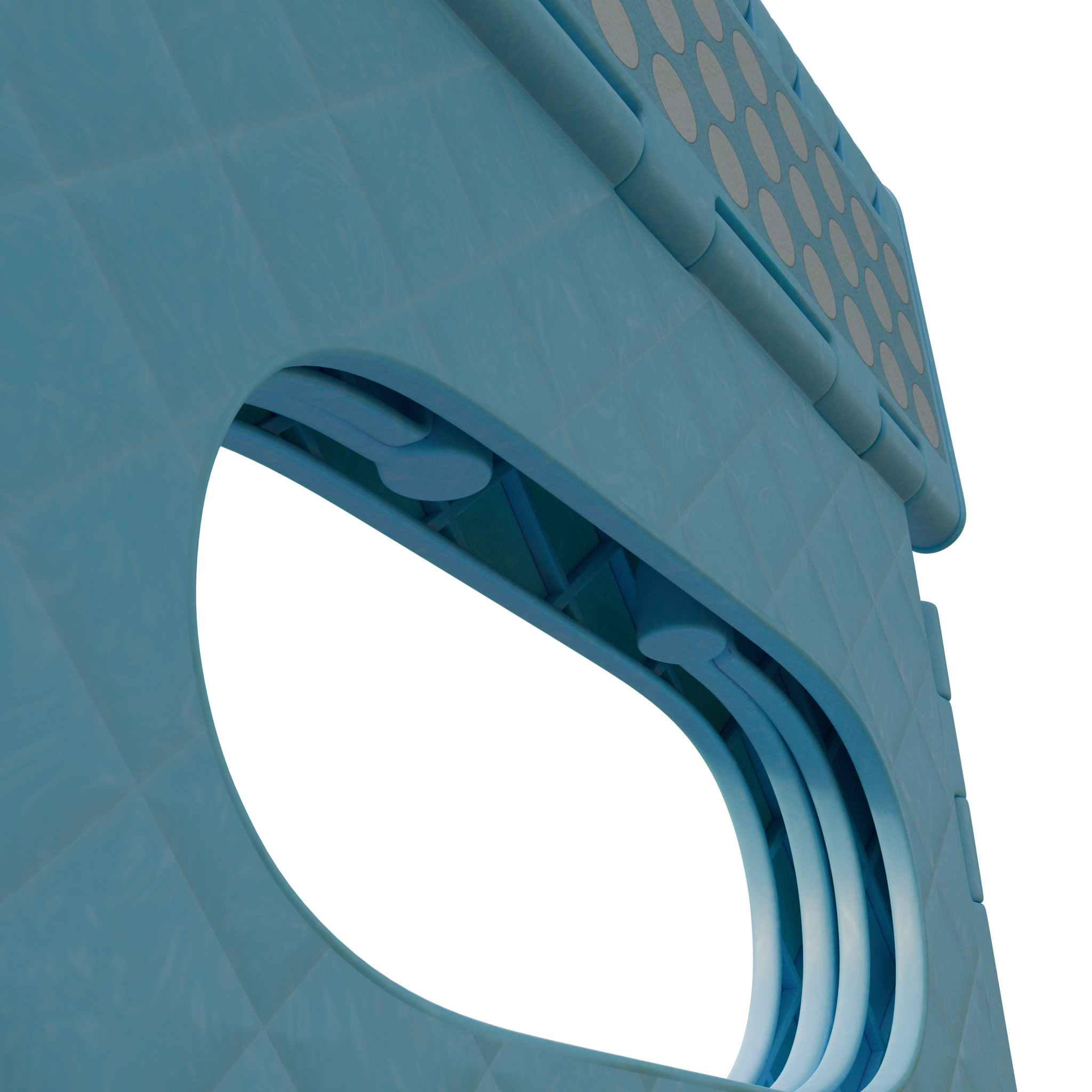 Plastic Folding Step Stool - Blue 3D model_23