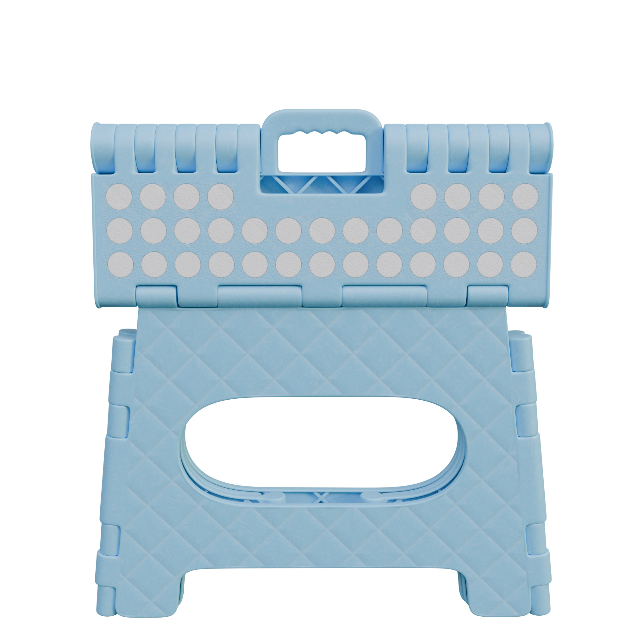 Plastic Folding Step Stool - Blue 3D model_21