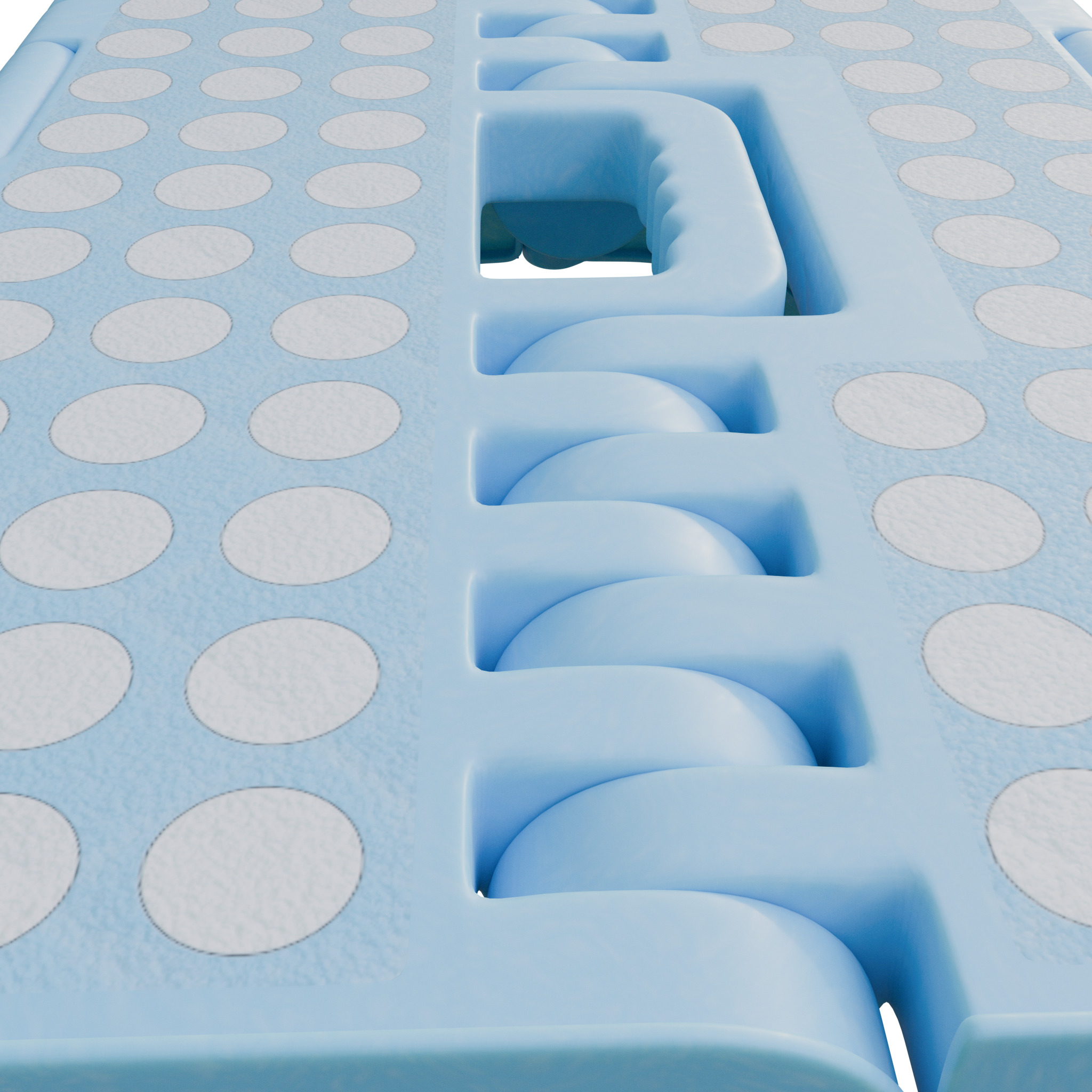 Plastic Folding Step Stool - Blue 3D model_7