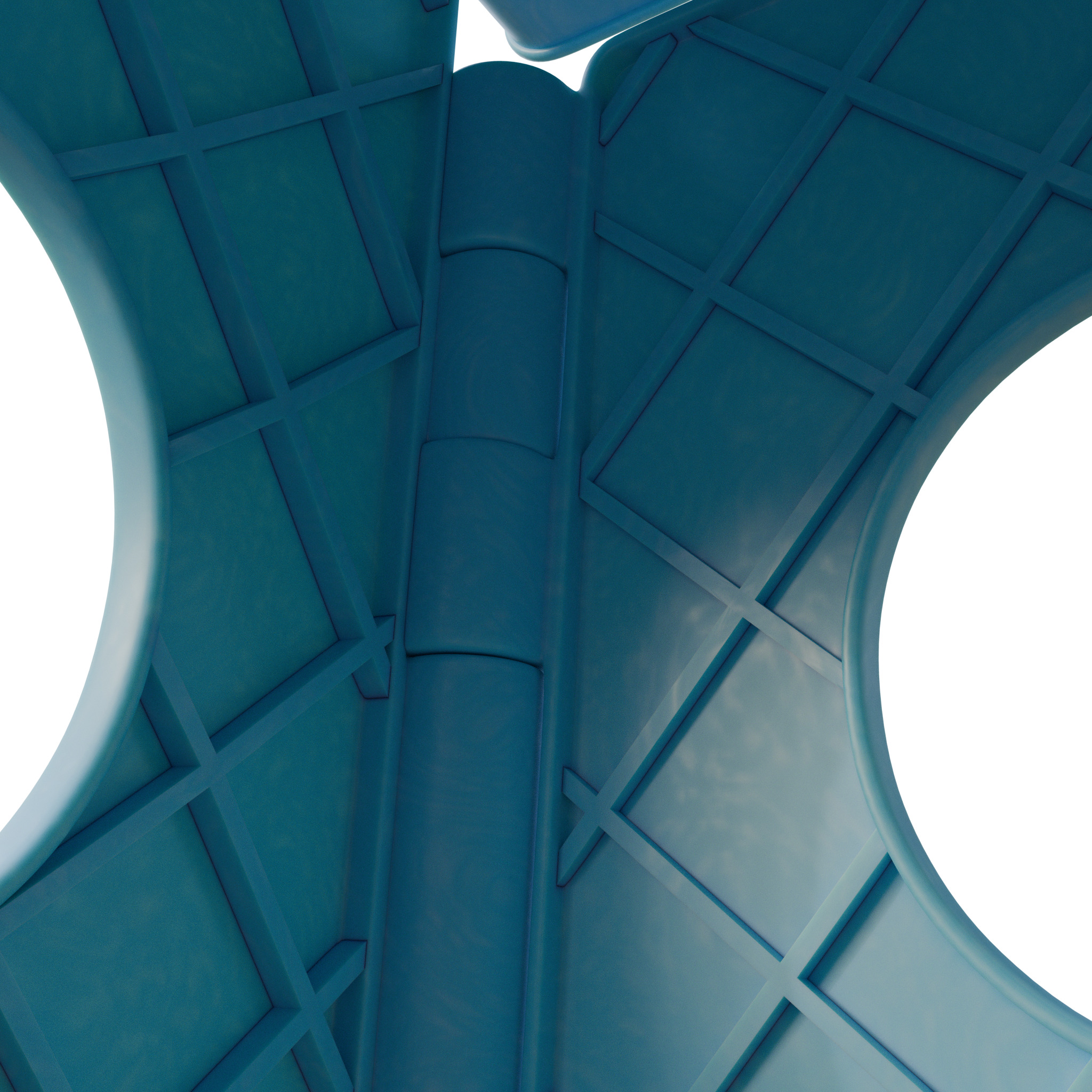 Plastic Folding Step Stool - Blue 3D model_11