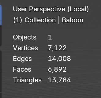 Cartoon Colored Balloon Low-poly 3D model_3