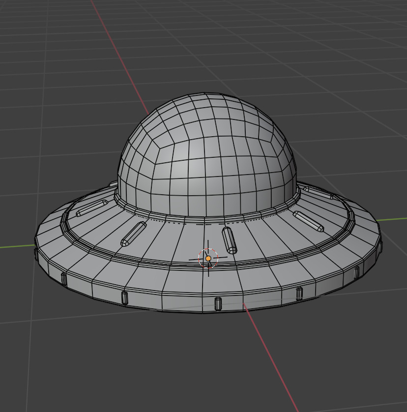 Cartoon Ufo Model Low-poly 3D model_2