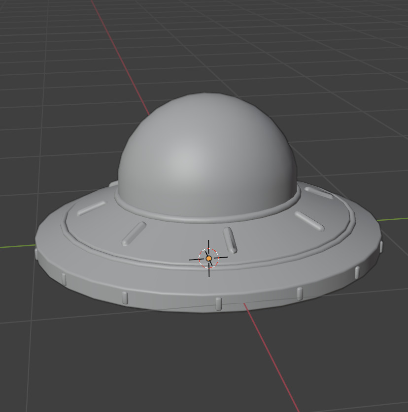 Cartoon Ufo Model Low-poly 3D model_1