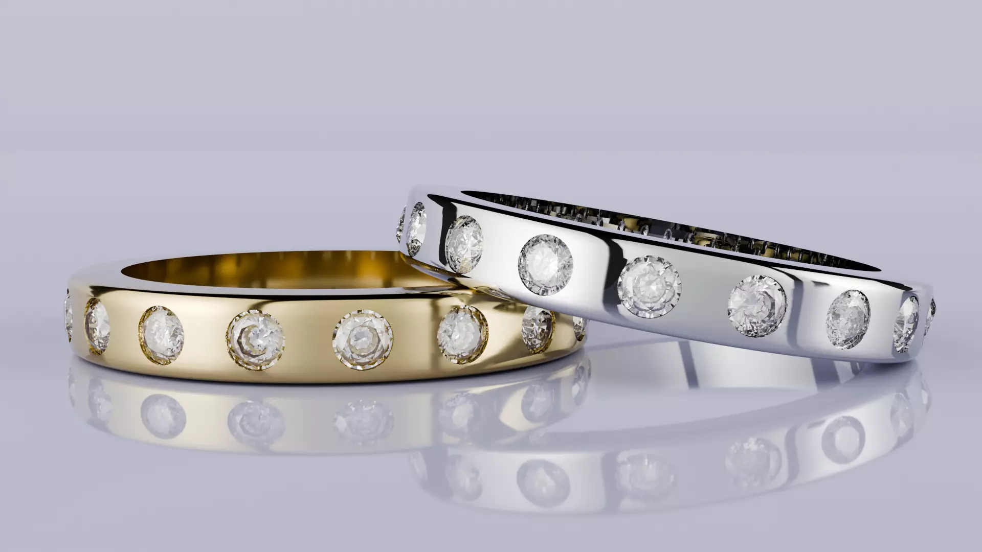 Wedding diamond ring Free 3D print model