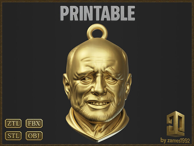 Meme Pain Harold Charm 3D print model