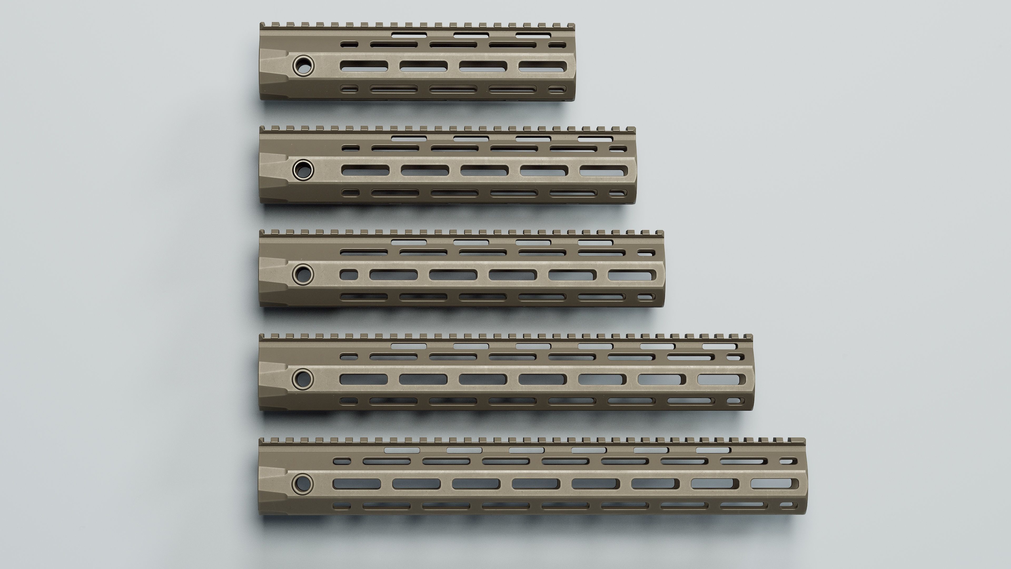 AR-15 - URX-4 Handguards - Replica Low-poly 3D model_4