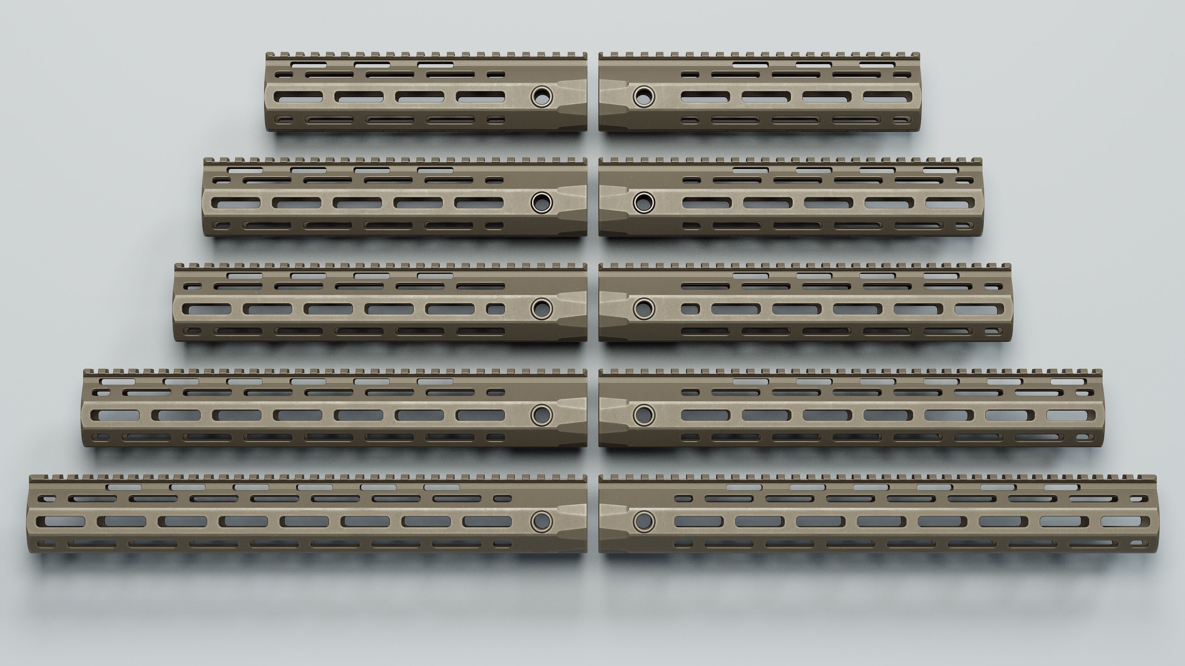 AR-15 - URX-4 Handguards - Replica Low-poly 3D model_2