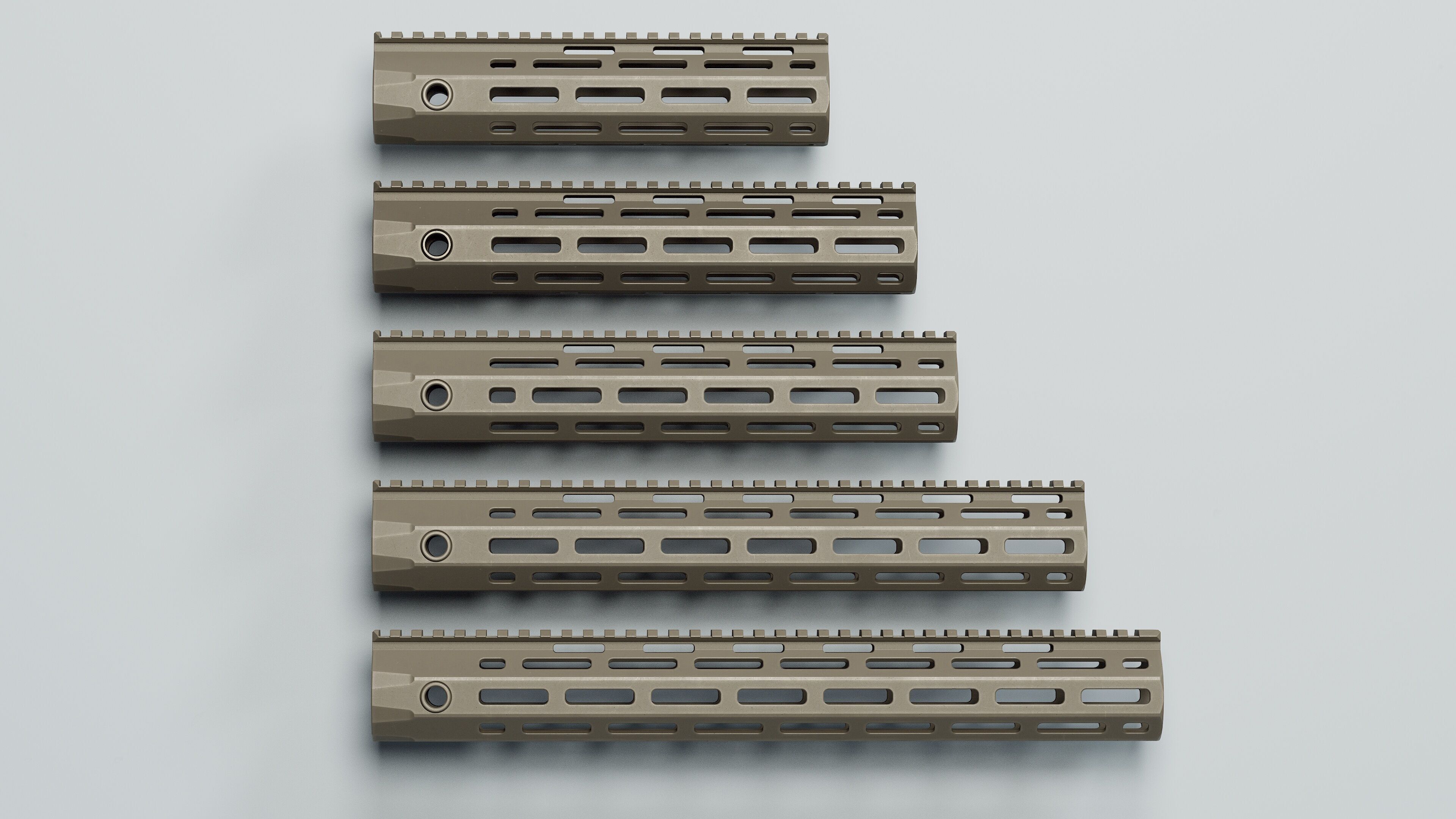 AR-15 - URX-4 Handguards - Replica Low-poly 3D model_5