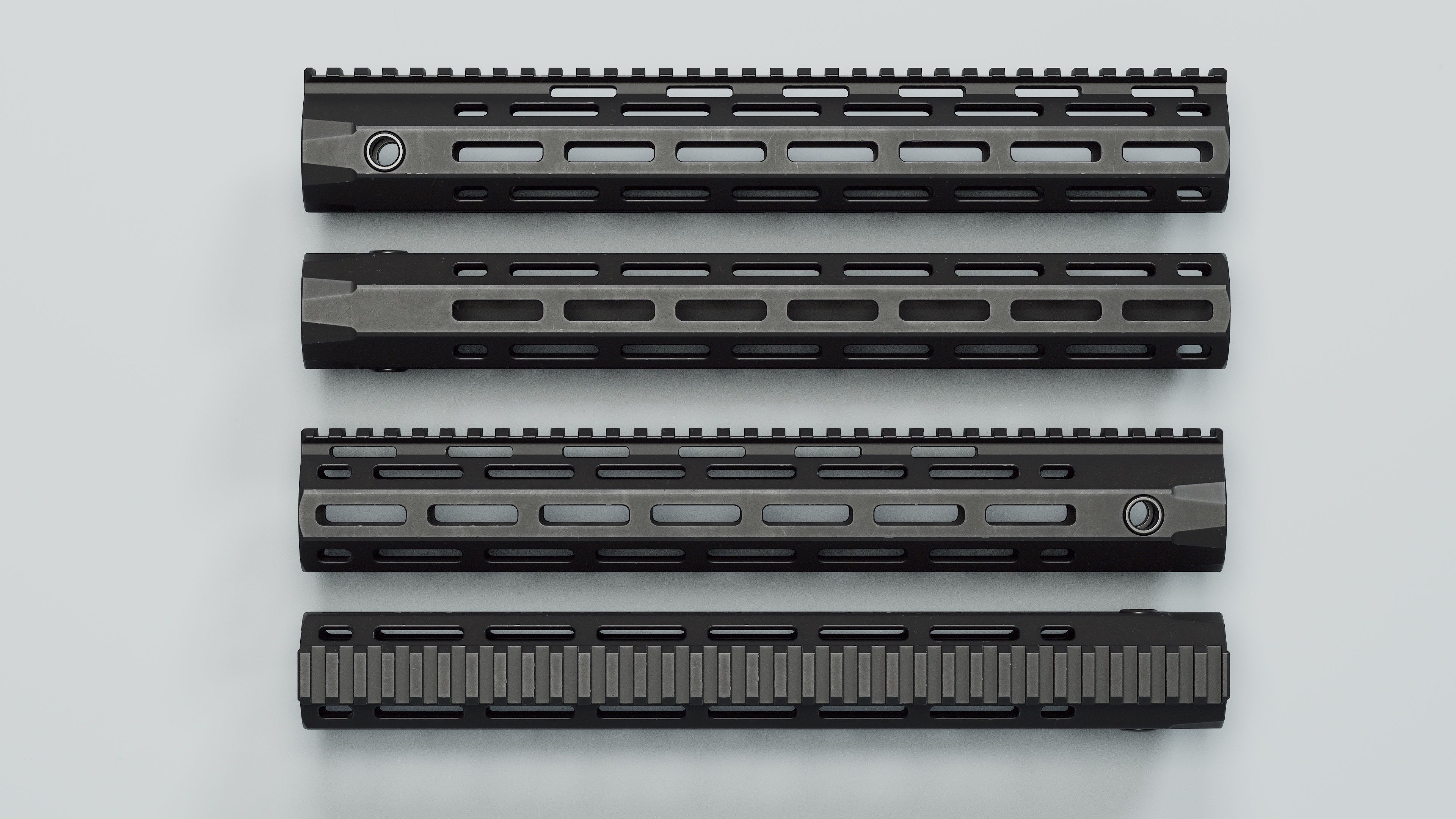 AR-15 - URX-4 Handguards - Replica Low-poly 3D model_15