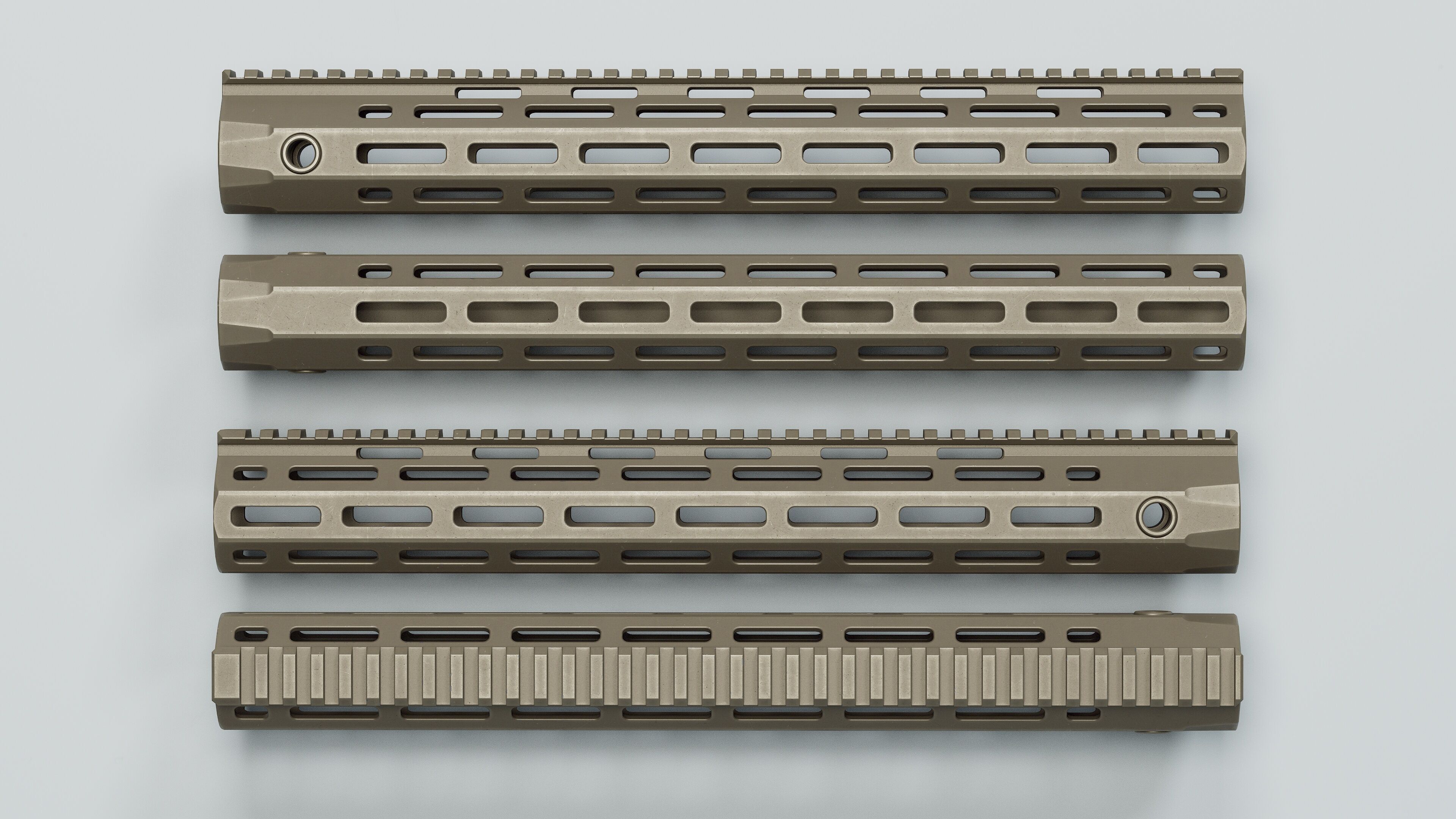 AR-15 - URX-4 Handguards - Replica Low-poly 3D model_20