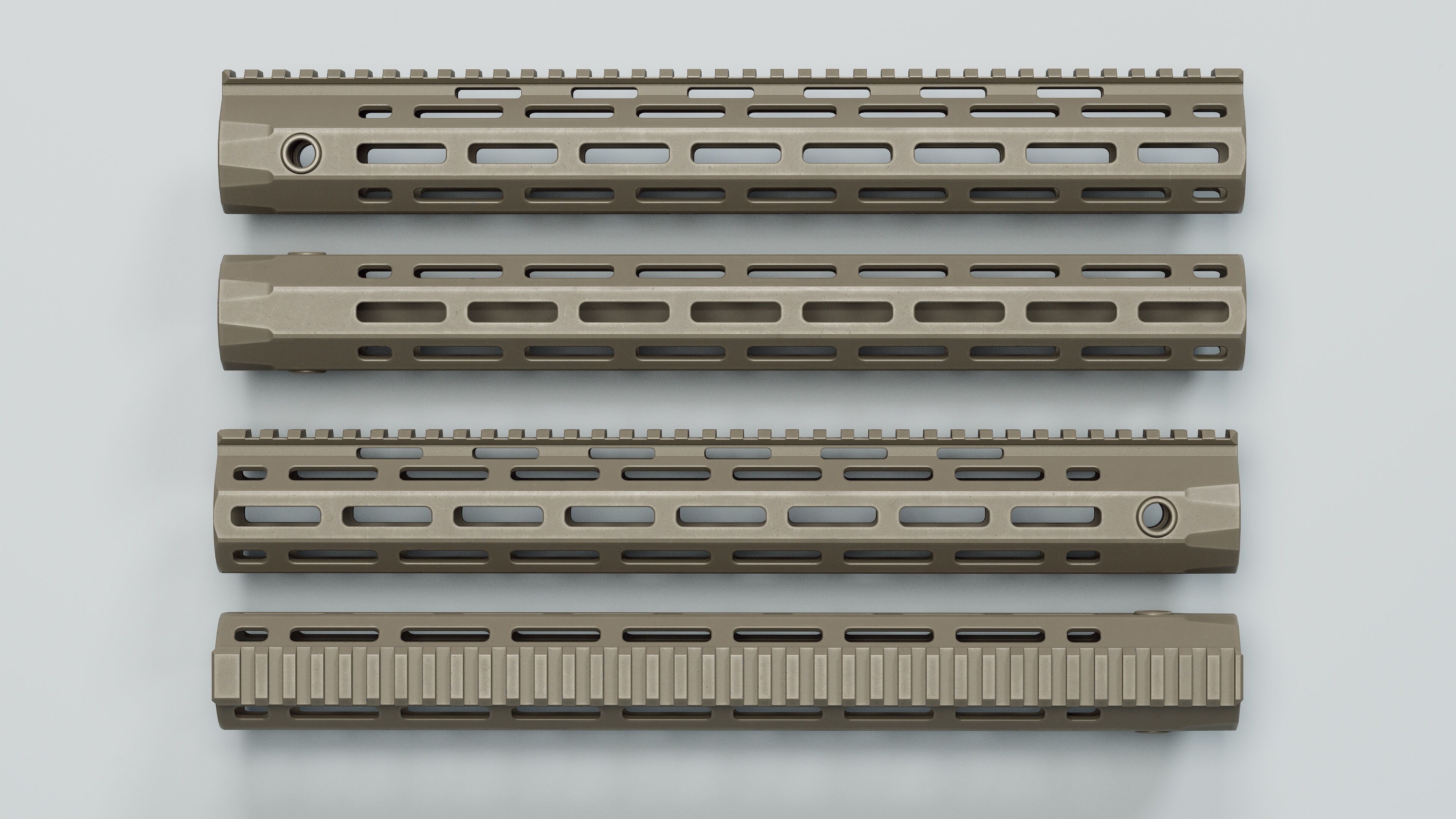 AR-15 - URX-4 Handguards - Replica Low-poly 3D model_19