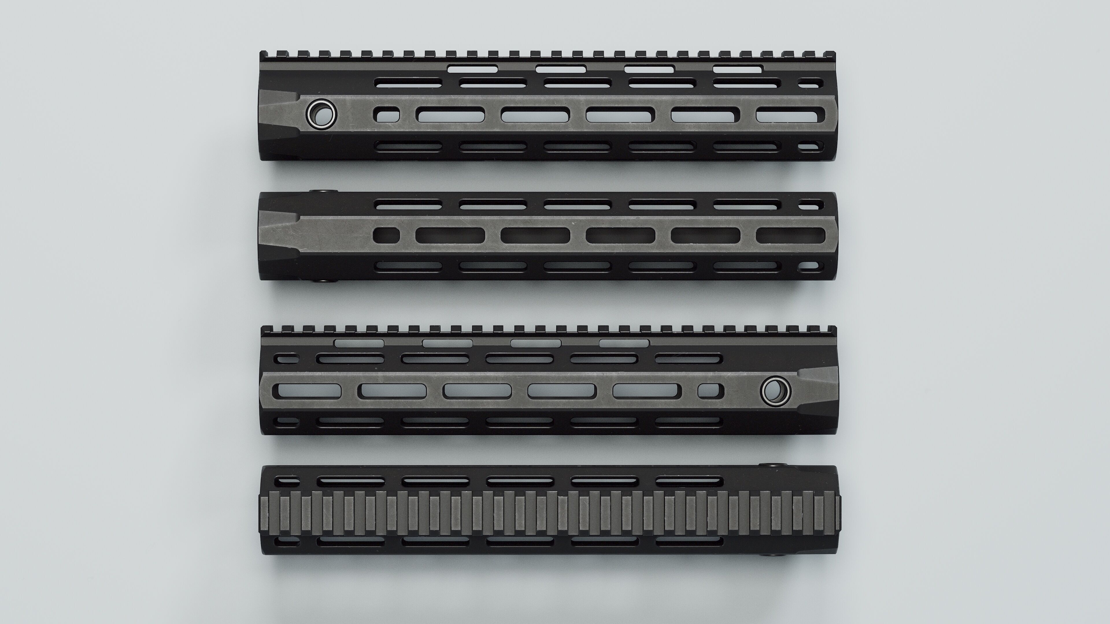 AR-15 - URX-4 Handguards - Replica Low-poly 3D model_12