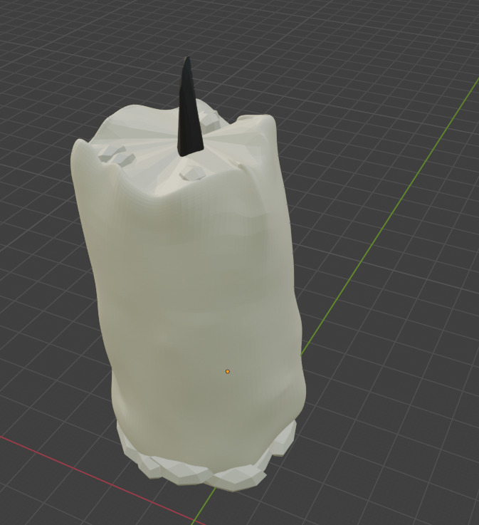 candle Low-poly 3D model_1