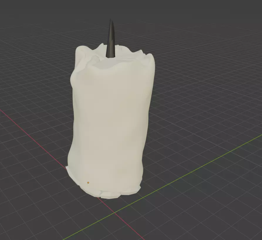 candle Low-poly 3D model_0