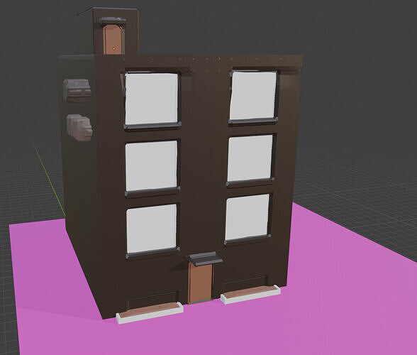 high-rise building Low-poly 3D model
