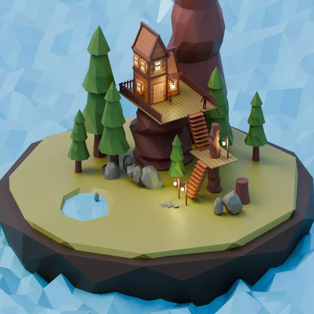 iron man island house project Free 3D model_0