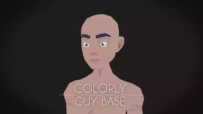 Colorly - Base Guy - Game Ready - Rigged - Customizable Low-poly 3D model