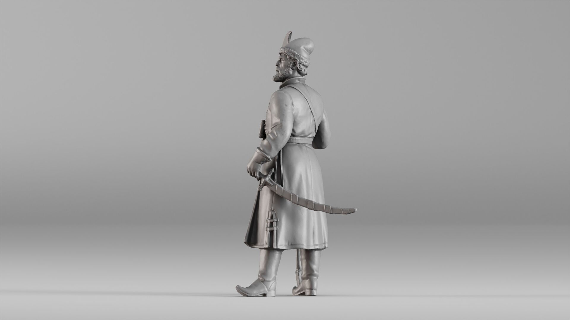 001640 Guard with Halberd 3D Scanned Historical Figure 3dp 3D print model_6