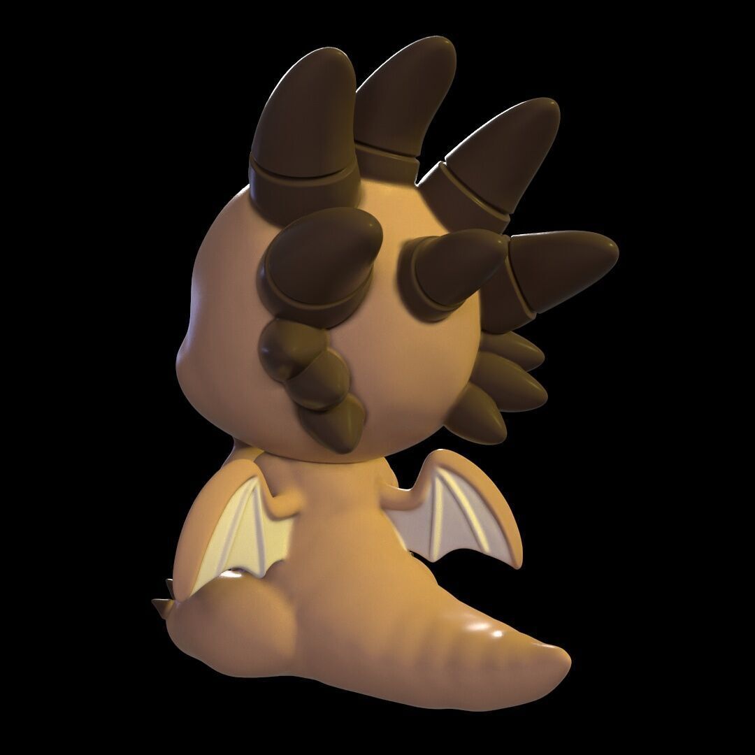 Shocked Baby Dragon 3D print model_2