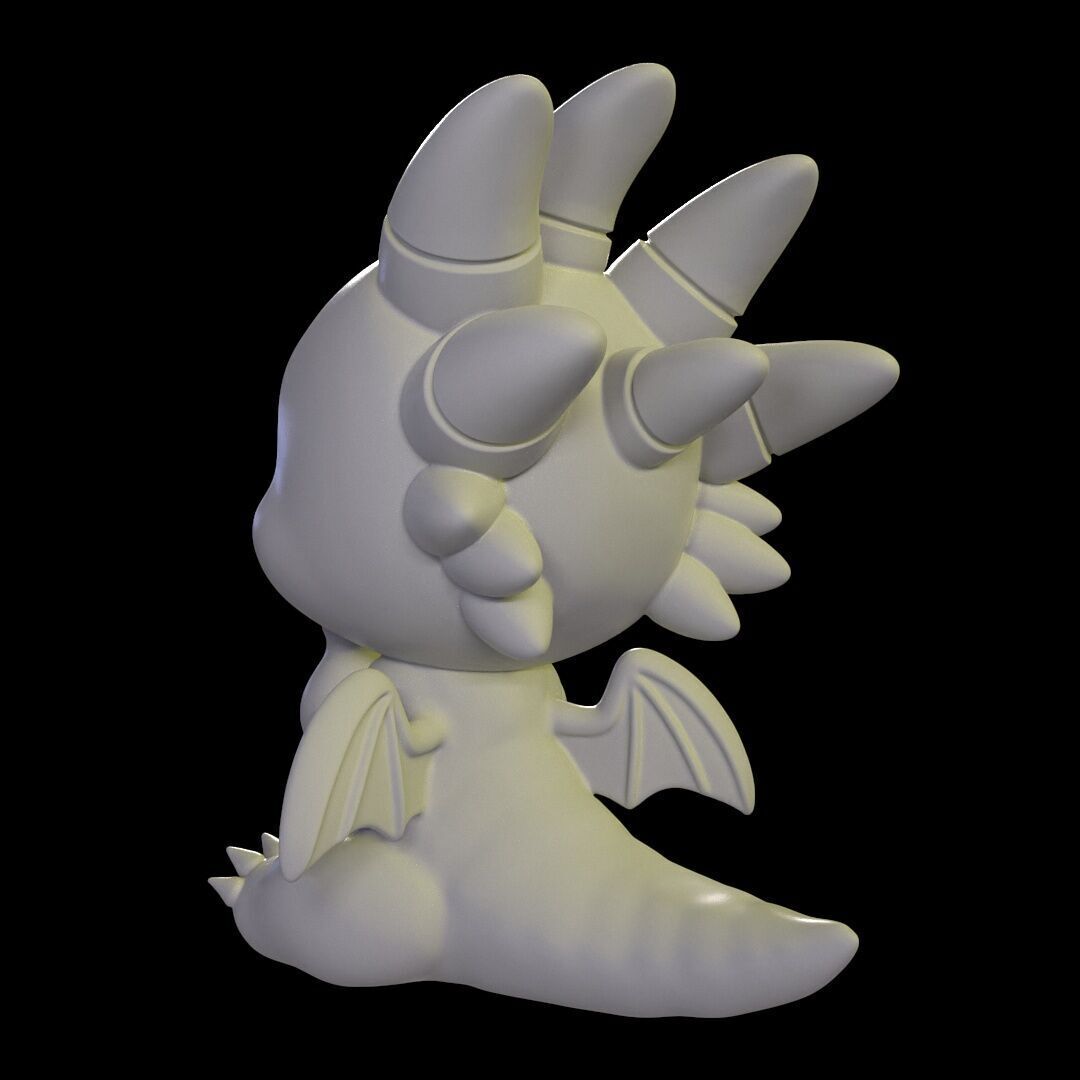Shocked Baby Dragon 3D print model_5