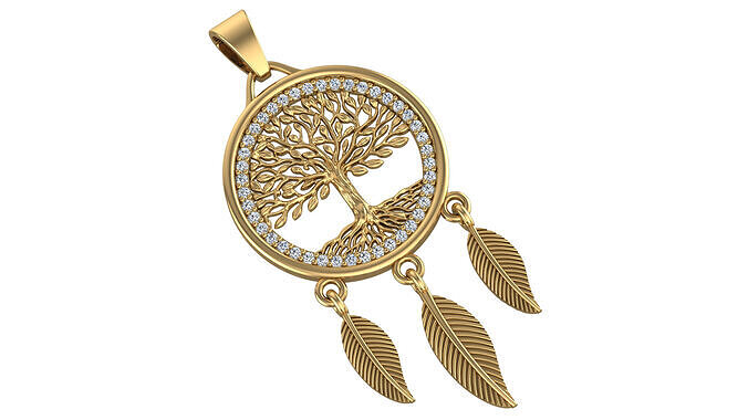 Tree of Life Pendant 3D print model
