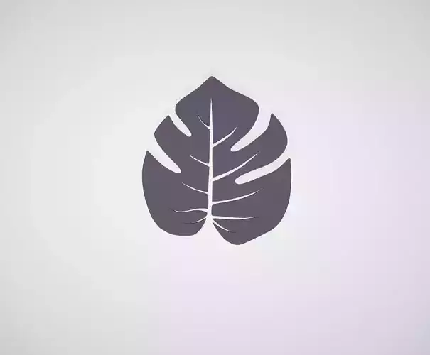 Monstera Leaf Coaster STL File Digital Download for 3D Printing 3D print model