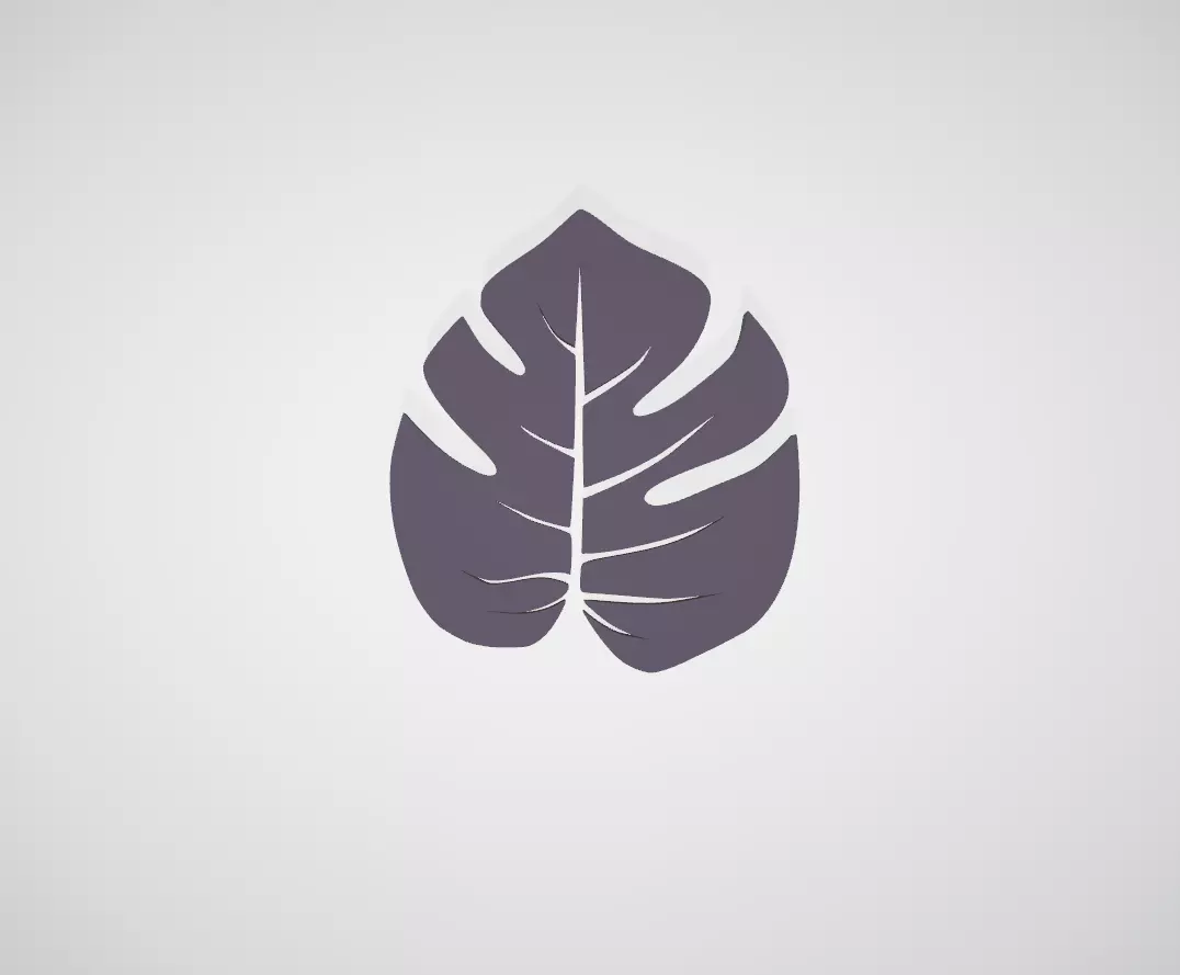 Monstera Leaf Coaster STL File Digital Download for 3D Printing 3D print model_0