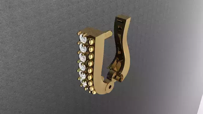  Classic Diamond Huggie Hoop Earring