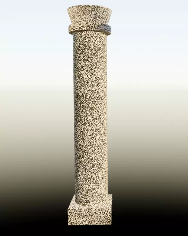 Sandstone Roman Column Low-poly 3D model_0