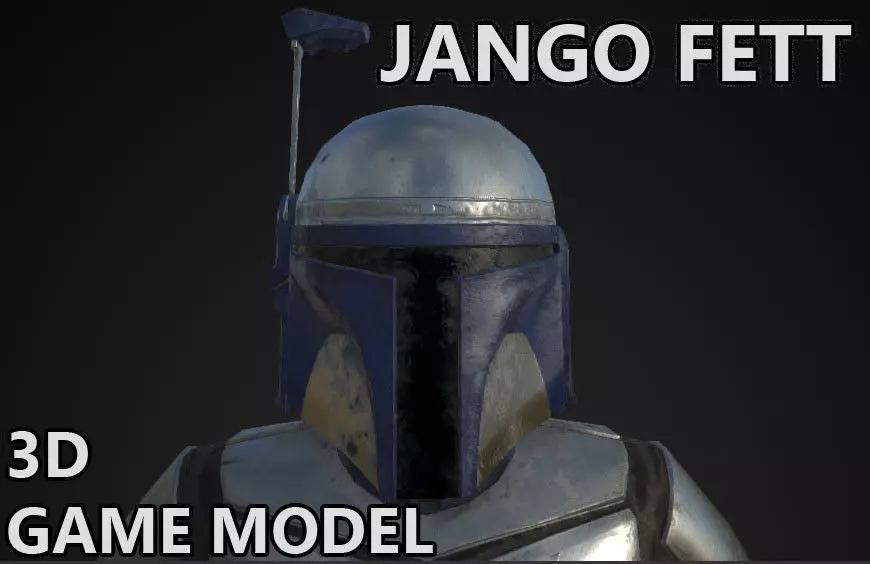 Jango Fett Low-poly 3D model_0