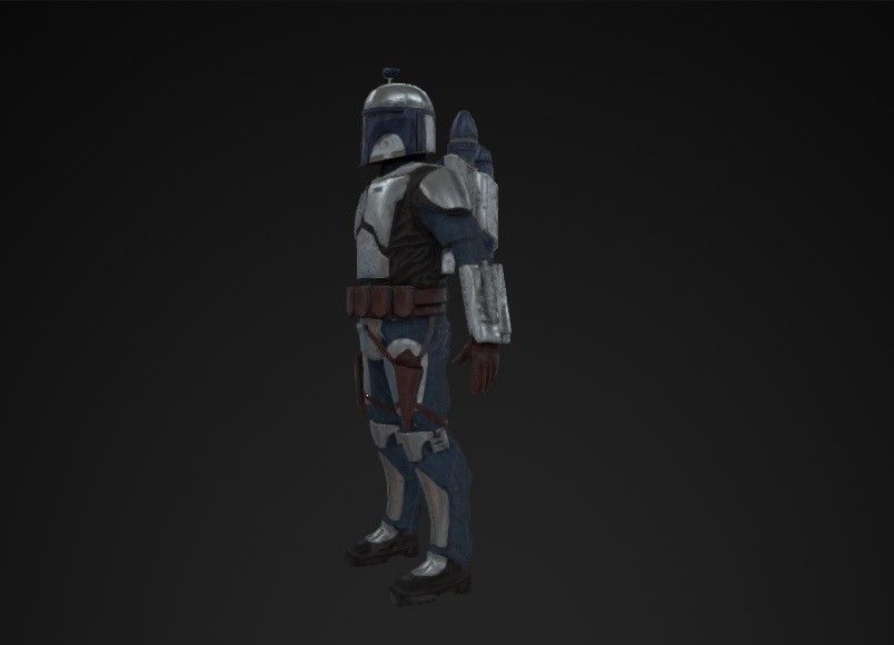 Jango Fett Low-poly 3D model_2