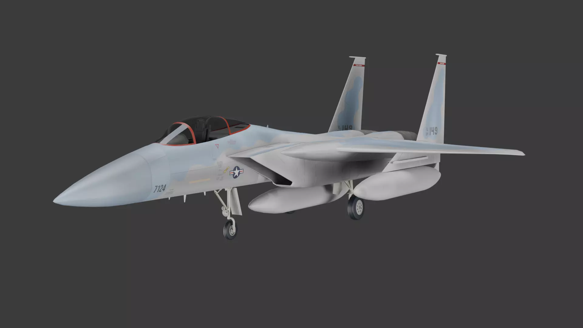 Modern Fighter jet F-15 VERSION 2 3D model