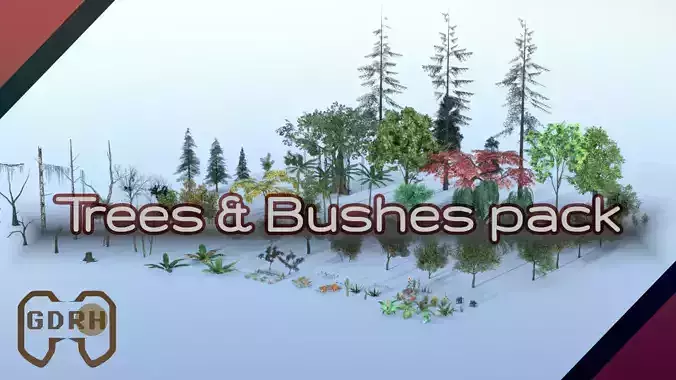Trees and Bushes Pack Optimized Low-Poly Nature Assets