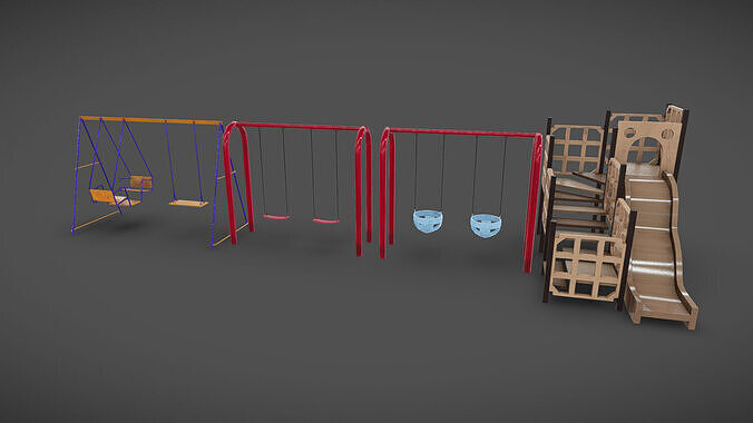 Playground Equipment Low-poly 3D model