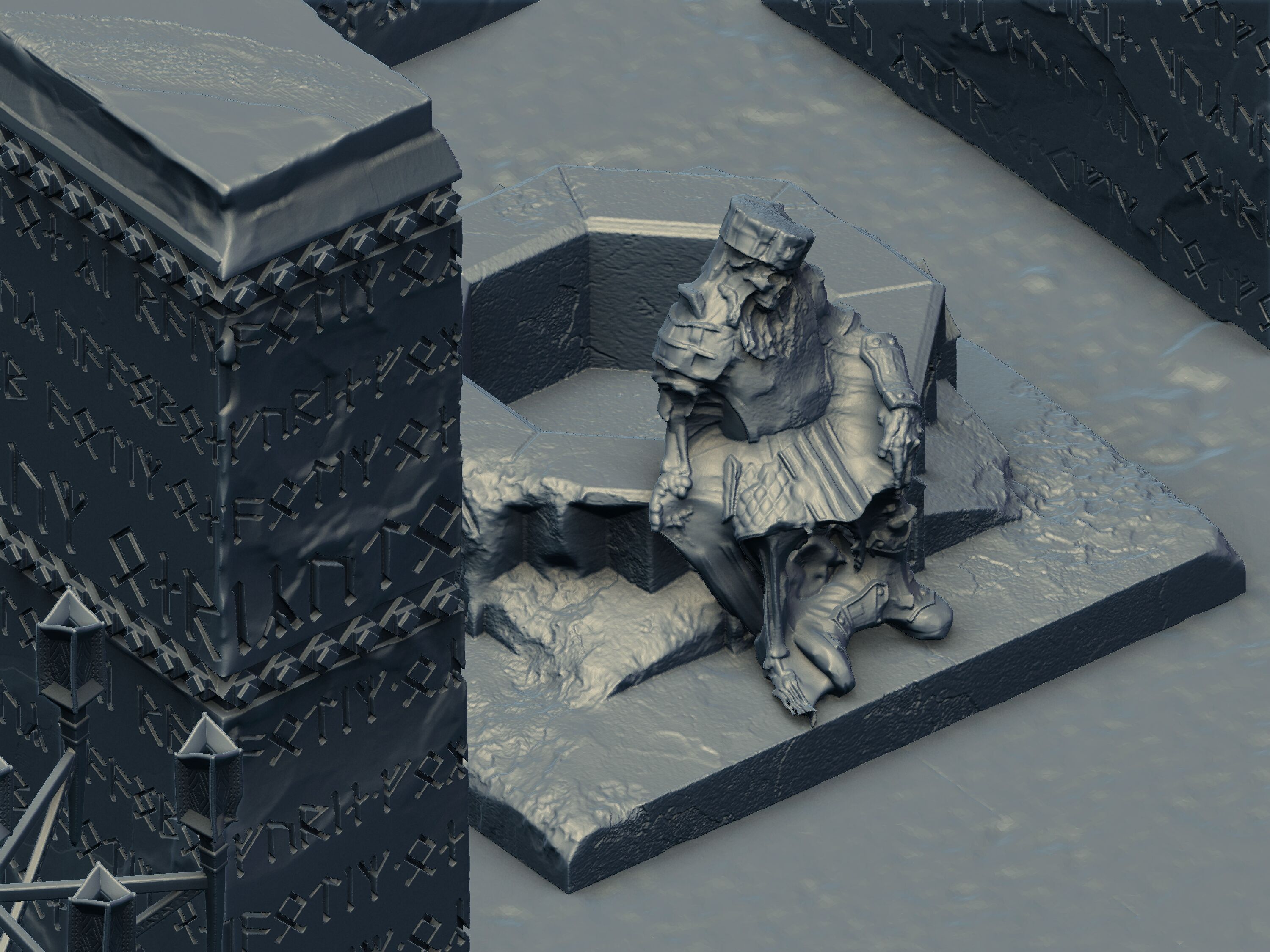Balins Tomb Complete Diorama Set at Wargaming Scale 3D print model_14